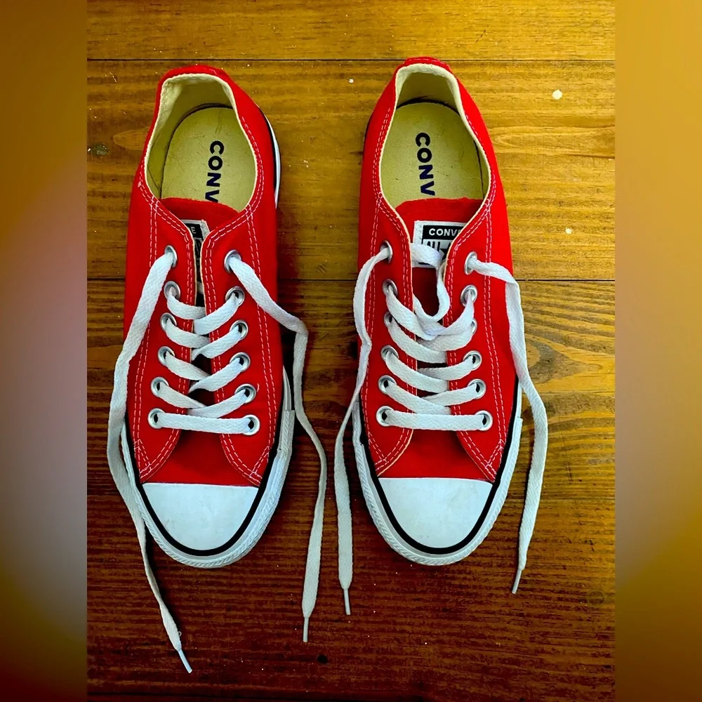 Converse Bold Red and White Sneakers - Picture 2 of 8